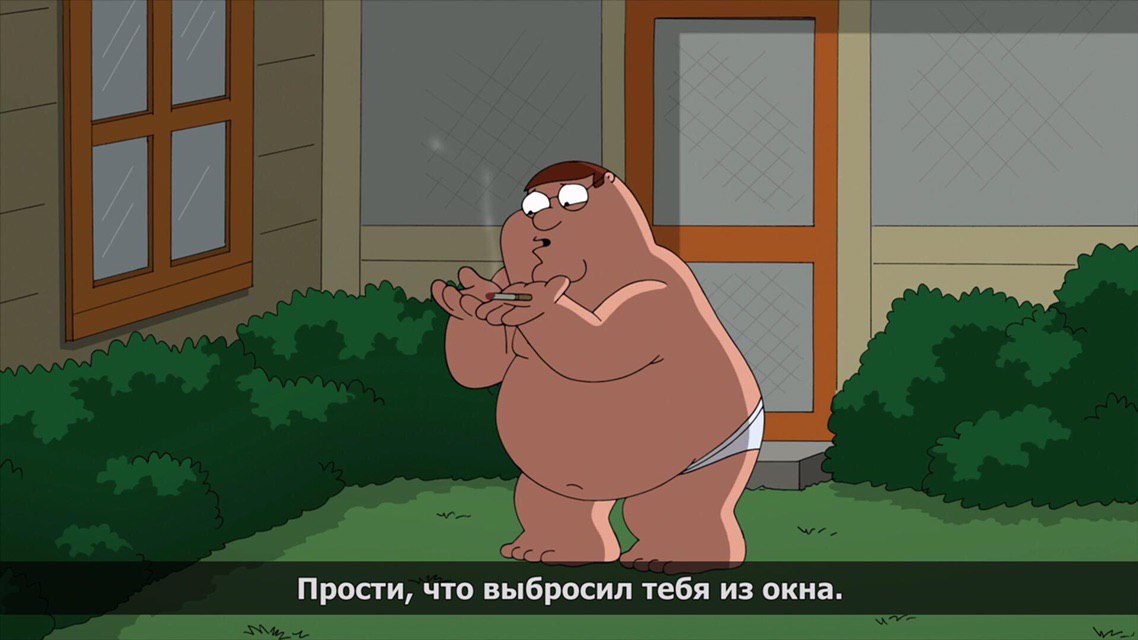 Прости, что выбросил тебя из окна.