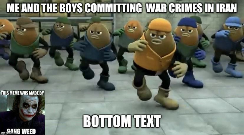 МЕЙНОТНЕ BOYS COMMITTING WAR CRIMES IN IRAN BOTTOM ТЕКТ WEED