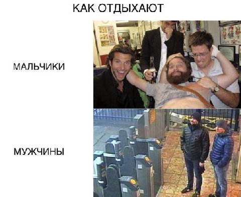 КАК ОТДЫХАЮТ МАЛЬЧИКИ и МУЖЧИНЫ