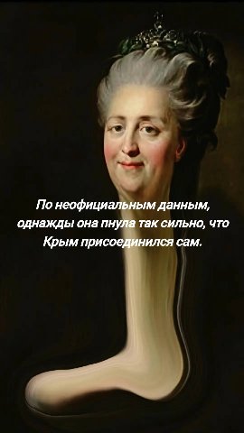 По неофициальным данным, однажды она пнула так сильно, что Крым присоединился сам.