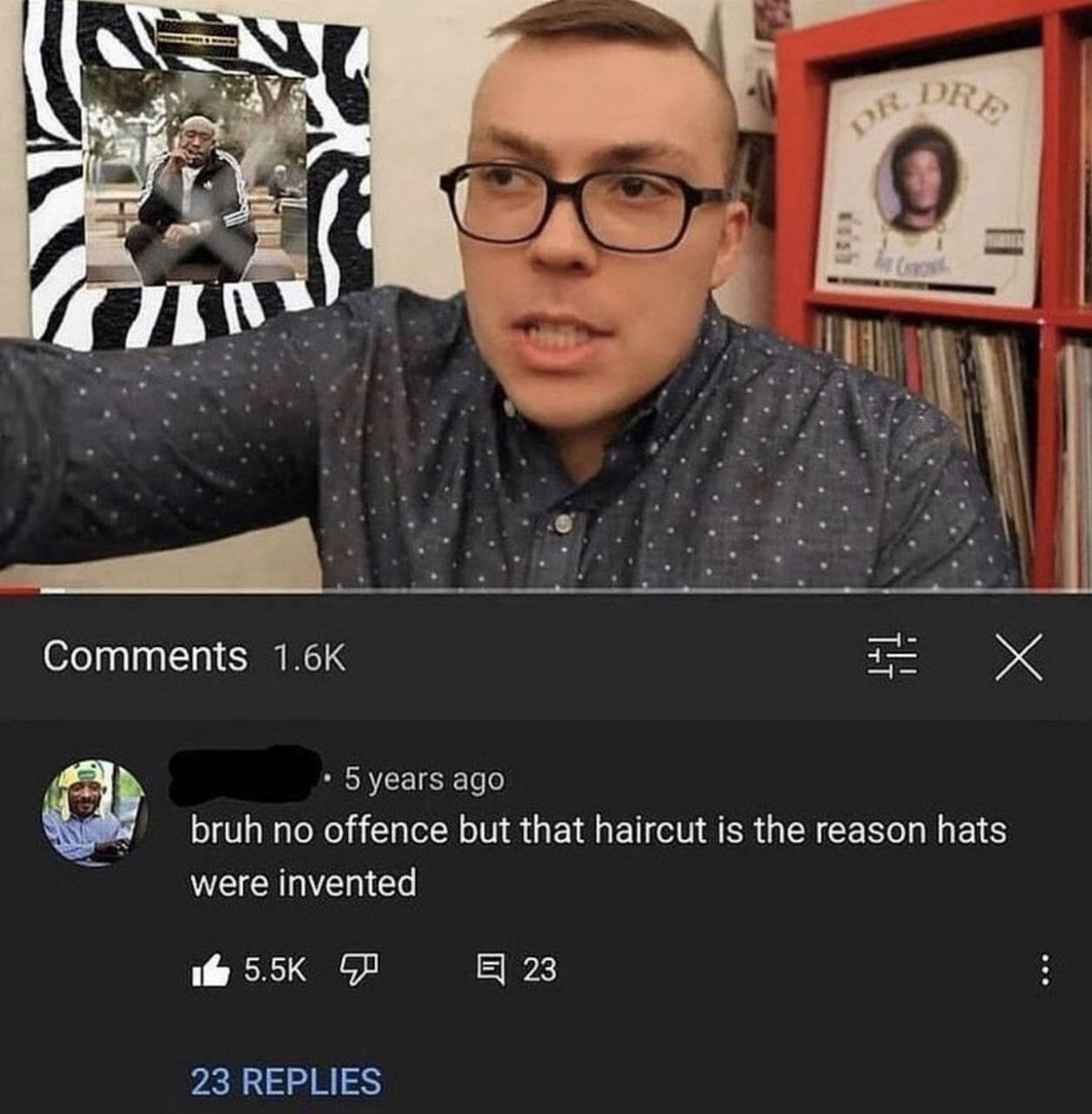 (6 Comments Бгий по offence but that haircut is the reason hats were invented 16 23