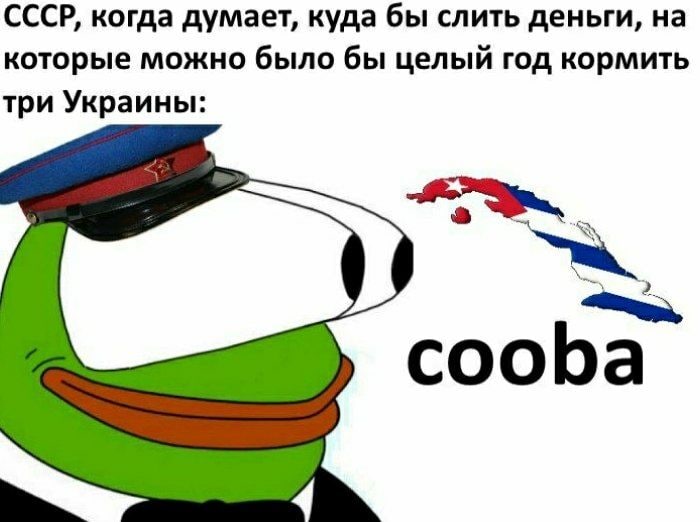 СССР, когда думает, куда бы слить деньги, на которые можно было бы целый год кормить три Украины: cooba