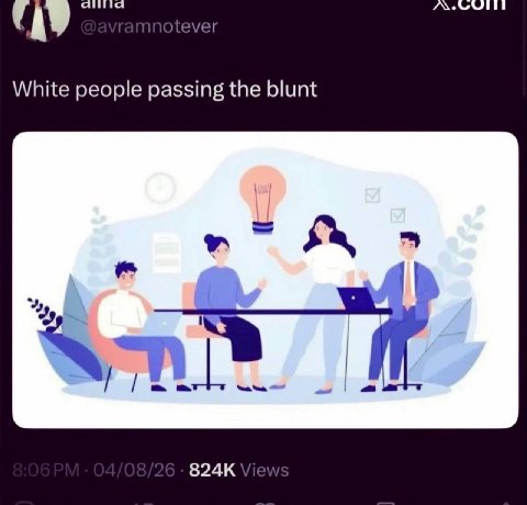White people passing the blunt