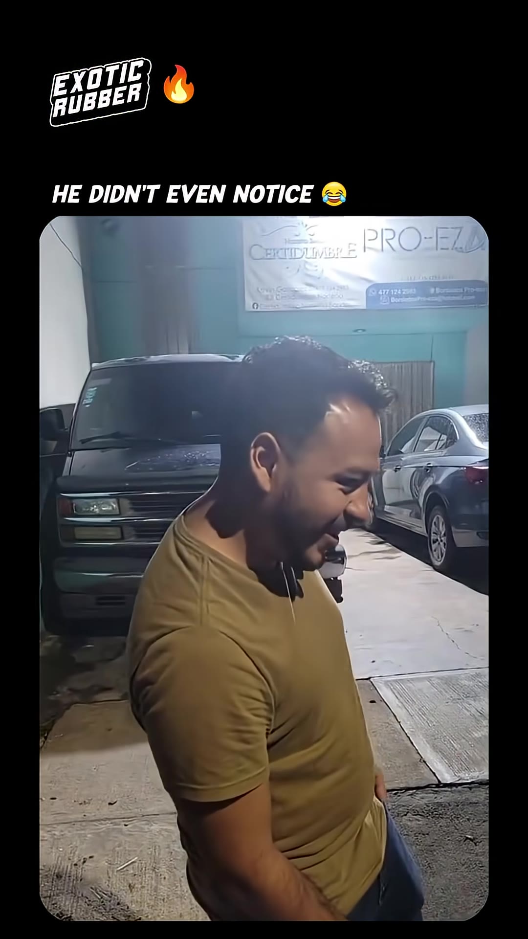 HE DIDN'T EVEN NOTICE