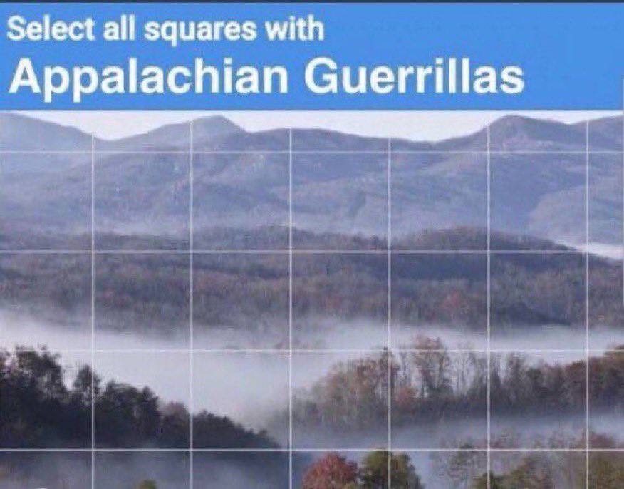 Select all squares with Appalachian Guerrillas