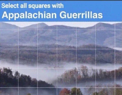 Select all squares with Appalachian Guerrillas