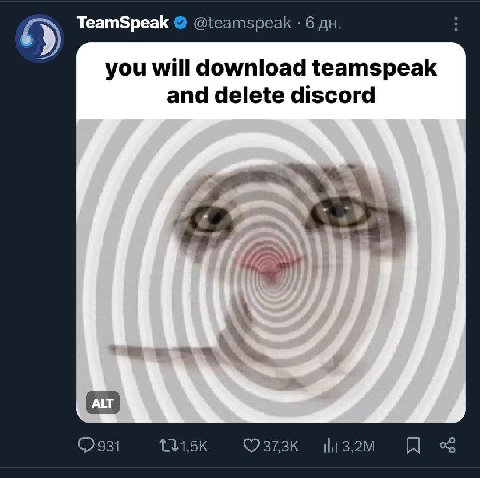 TeamSpeak @teamspeak 6 you will download teamspeak and delete discord