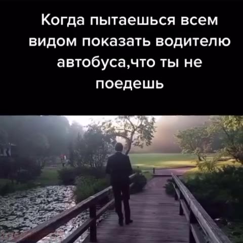 Когда пытаешься всем видом показать водителю автобуса,что ты не