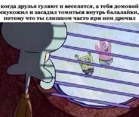 когда друзья гуляют и веселятся, а тебя домовой скукожил и засадил томиться внутрь балалайки, потому что ты слишком часто при нем дрочил