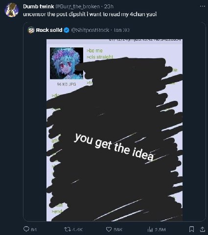 Dumb twink uncensor the post dipshit i want to read my 4chan yaoi Rock solid >cis straigh 96 JPG You Jer