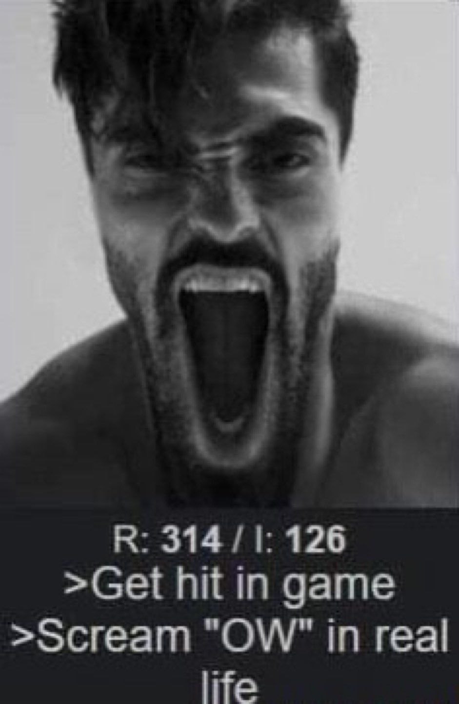 a К: 31411: 126 >Get hit in дате >Scream in real life