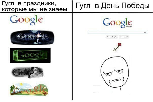 Гугл в праздники, которые мы не знаем Гугл в День Победы gle и