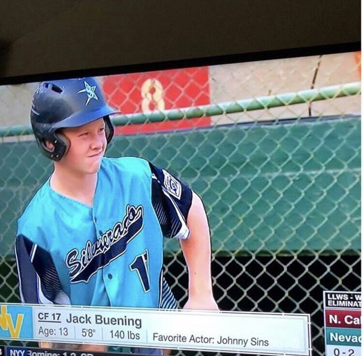 „2 of) 4 4 А Jack Buenin 5 8" Age: 13 140 Ibs Favorite Actor: Johnny Sins Nevad NYY