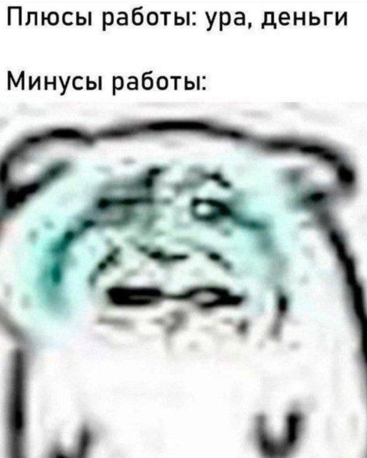 Плюсы работы: ура, деньги Минусы работы: