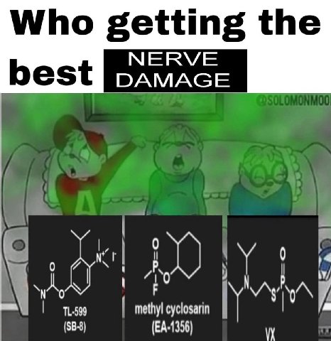 Who getting the NERVE best DAMAGE A methyl cyclosarin