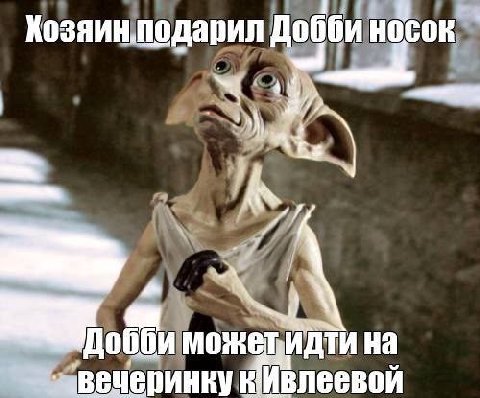 Добби носок дарил aN Добби на