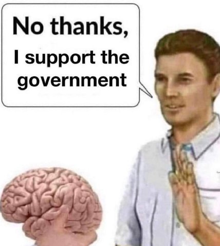 No thanks, support the government