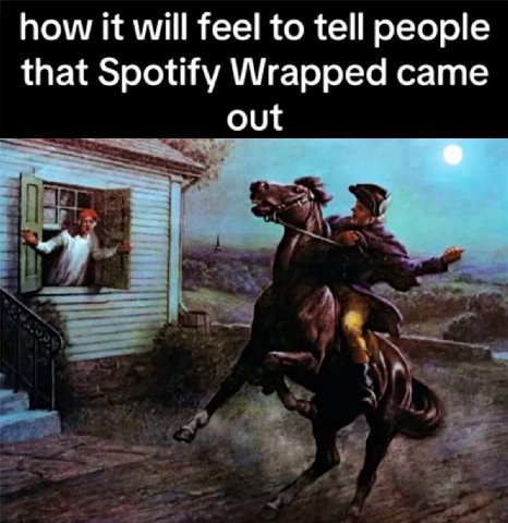 how it will feel to tell people that Spotify Wrapped came out
