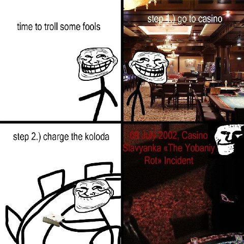 00 to casino time to troll some fools i step 2.) charge the koloda
