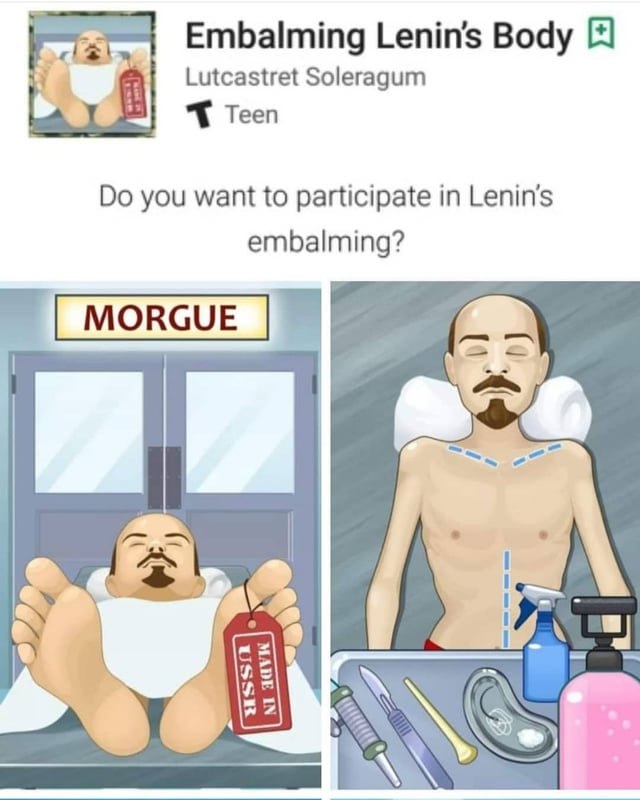 Embalming Lenin's Воду Lutcastret Soleragum Teen you want to participate in embalming? 1