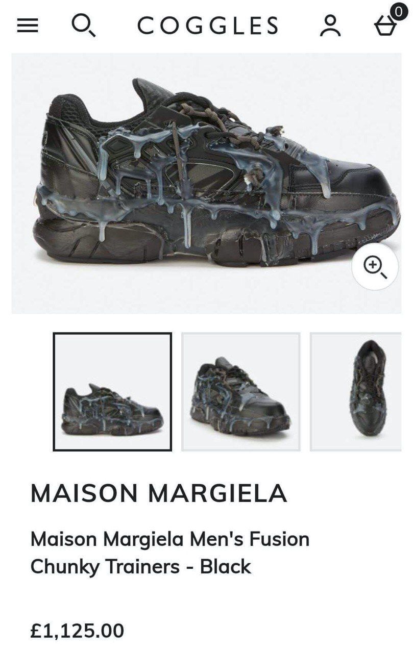 О COGGLES MAISON MARGIELA Maison Margiela Men's Fusion Chunky Trainers Black £1,125.00