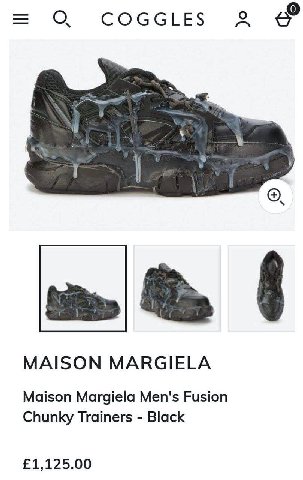 О COGGLES MAISON MARGIELA Maison Margiela Men's Fusion Chunky Trainers Black £1,125.00
