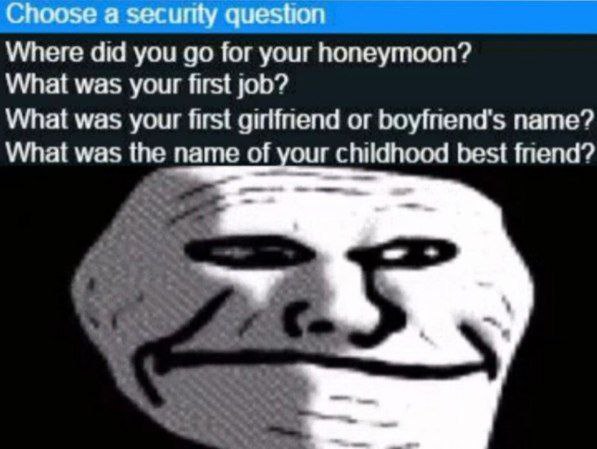 Choose а secunty question Where did you for your honeymoon? What was your first job? What was your first or name? What was the name of your childhood best fnend?