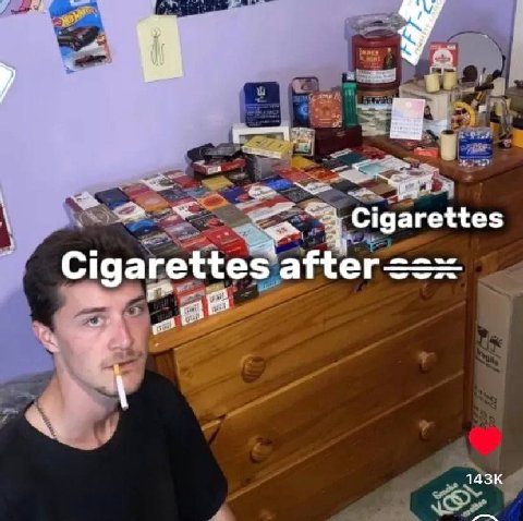 Cigarettes Cigarettes after