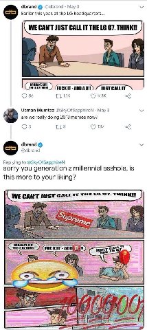 dbrand @dbrand May 3 Earlier this year, at {Не headquarters... У 86 1] Usman Mumtaz @SkyOfSapphireN Мау 3 are we really doing 2013 memes now? 137 dbrand @dbrand Replying to @SkyOfSapphireN sorry you g