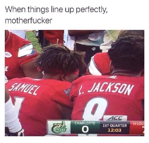 When things line up perfectly, motherfucker A CHARLOTTE 1