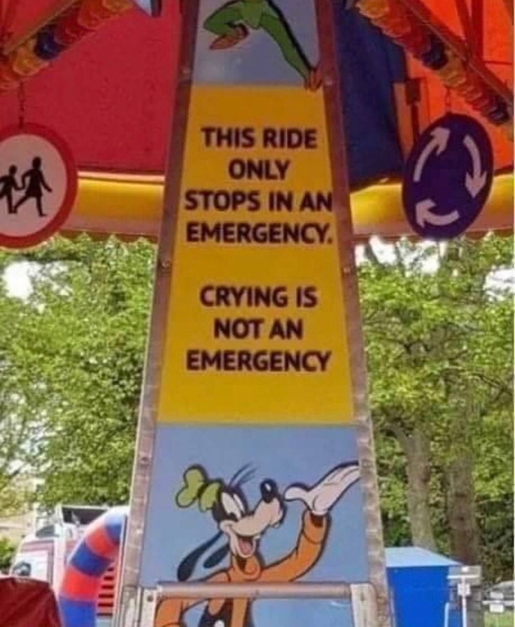 igs THIS RIDE ONLY STOPS IN EMERGENCY. CRYING IS NOT AN of a 2 6.2 1