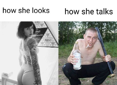 she looks how she talks we a4 a Ped yeb nse &4 Bite я
