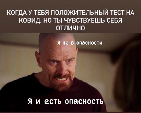 КОГДА У ТЕБЯ ПОЛОЖИТЕЛЬНЫЙ ТЕСТ НА КОВИД, НО ТЫ ЧУВСТВУЕШЬ СЕБЯ ОТЛИЧНО Я не в опасности Я и есть опасность