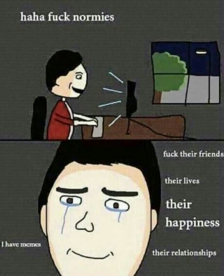 haha fuck normies у fuck their their lives their happiness memes their relationships