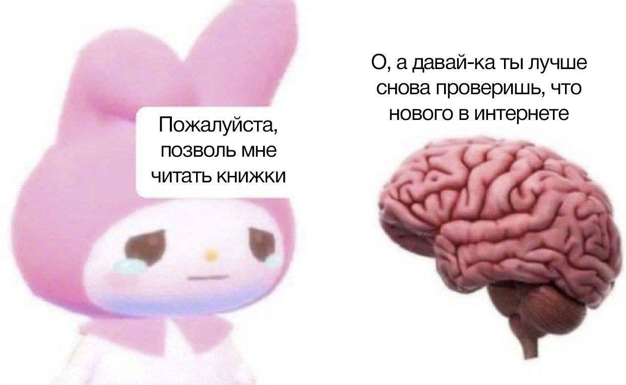О, а давай-ка ты лучше снова проверишь, что нового в интернете Пожалуйста, позволь мне читать книжки