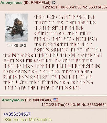 Anonymous R9BMFlod) 12/23/21(Thu)08:41:58 No.353334567 EAA THRMET THE FAN 144 JPG ЗЕММК FAN NFA $7 THM THM Anonymous skkD8GaG) 12/23/21 (Thu)08:43:16 No.353334684 >>353334567 >Sir this is a McDonald’s