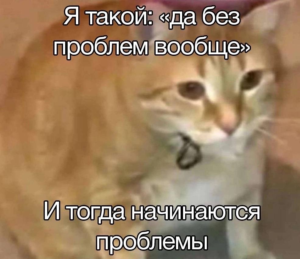 Я такой: «да без проблем вообще» И тогда начинаются проблемы