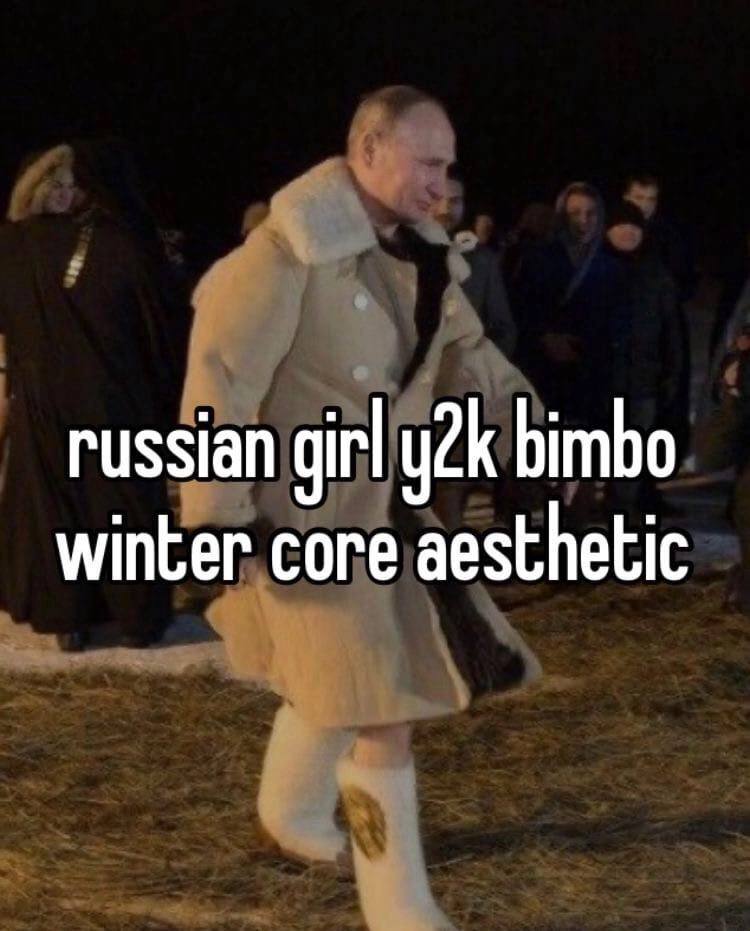 russian girl bimbo winter core aesthetic