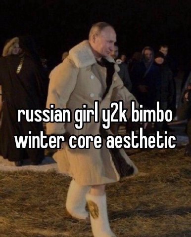 russian girl bimbo winter core aesthetic