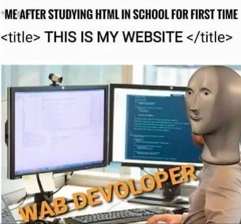 STUDYING HTML IN SCHOOL FOR FIRST TIME <title> THIS IS MY WEBSITE </title>