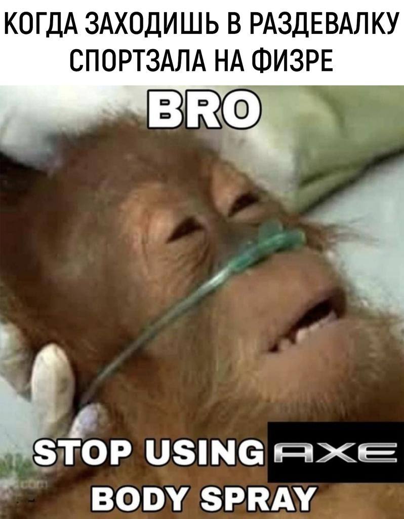 КОГДА ЗАХОДИШЬ В РАЗДЕВАЛКУ СПОРТЗАЛА НА ФИЗРЕ BRO STOP USING BODY SPRAY