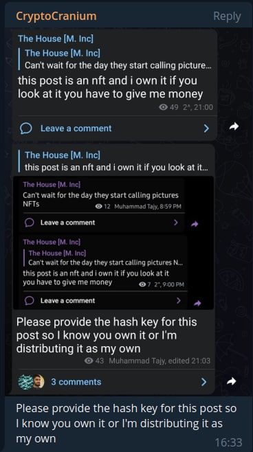 Please provide the hash key for this post so I know you own it or I'm distributing it as my own