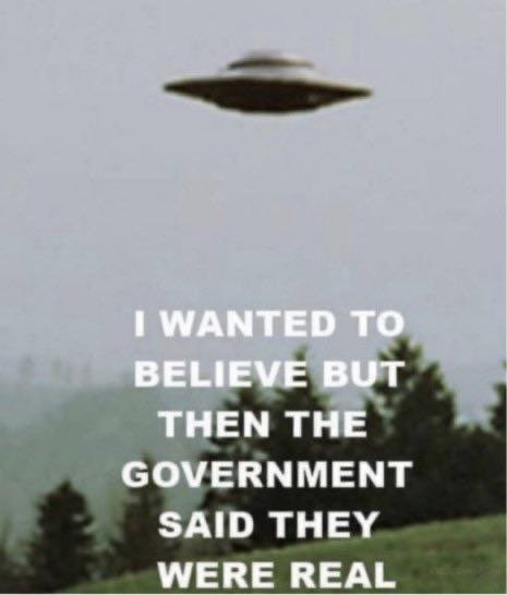 МАМТЕО ТО BELIEVE BUT THEN THE GOVERNMENT SAID THEY WERE REAL