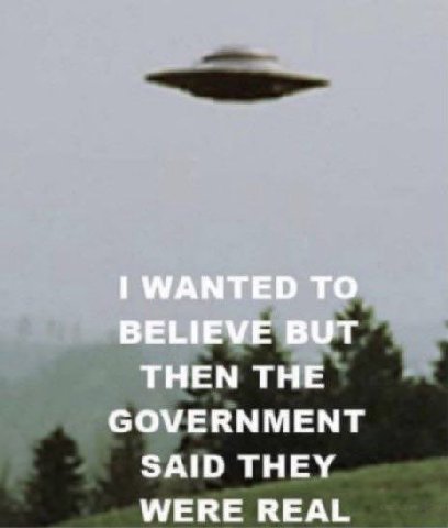МАМТЕО ТО BELIEVE BUT THEN THE GOVERNMENT SAID THEY WERE REAL