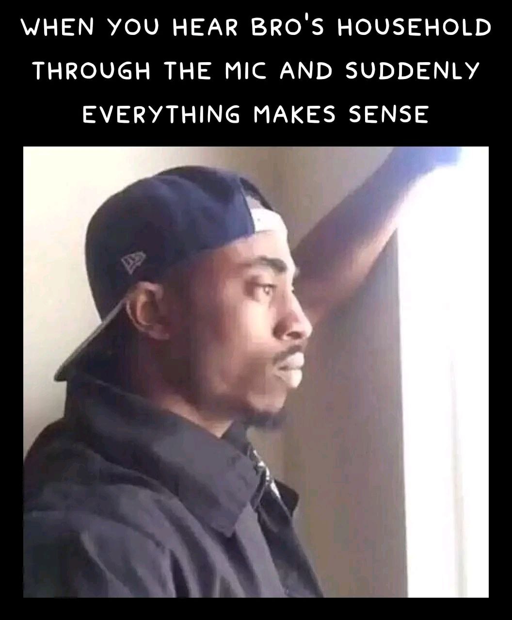 WHEN YOU HEAR BRO'S HOUSEHOLD THROUGH THE MIC AND SUDDENLY EVERYTHING MAKES SENSE
