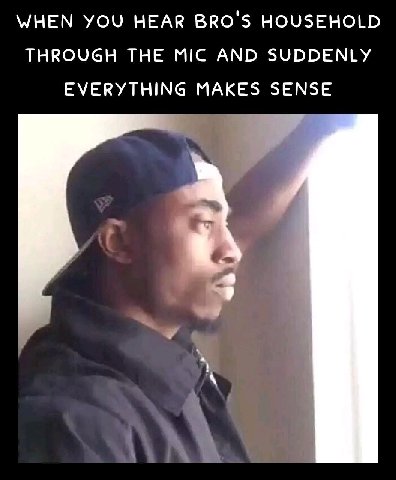 WHEN YOU HEAR BRO'S HOUSEHOLD THROUGH THE MIC AND SUDDENLY EVERYTHING MAKES SENSE