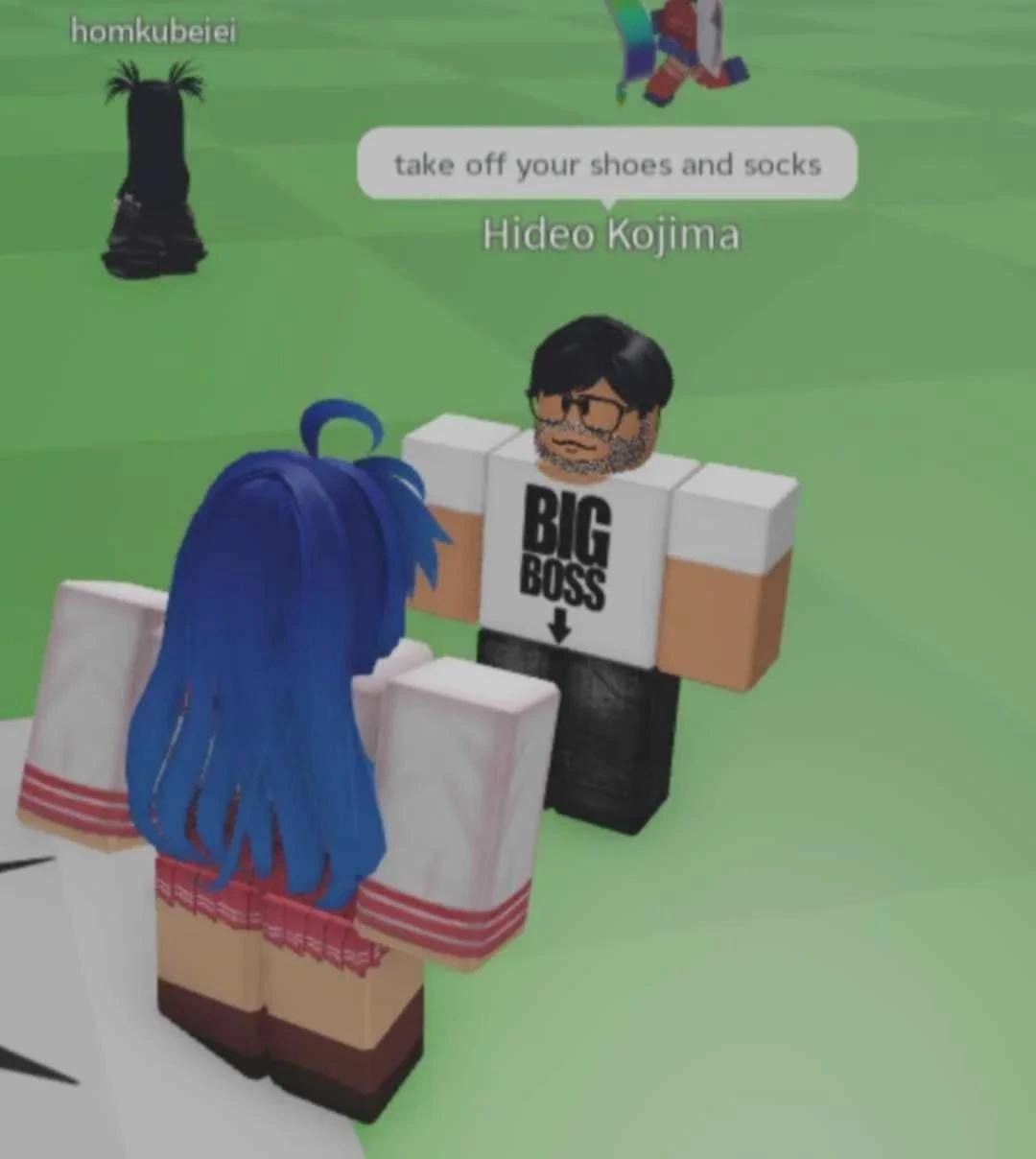 take off your shoes and socks Hideo