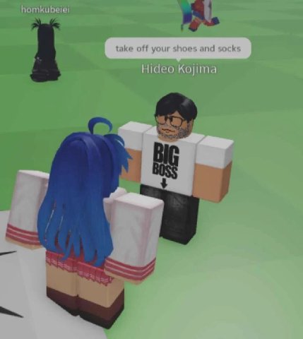 take off your shoes and socks Hideo