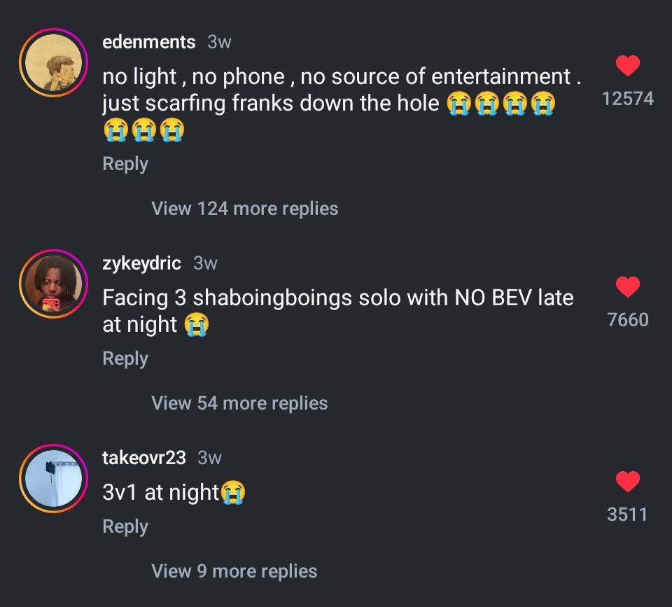 edenments по light, по phone по source of entertainment. just scarfing franks down the hole 12574 Reply View 124 more replies zykeydric 7 Facing 3 shaboingboings solo with at night 7660 Reply View 54 