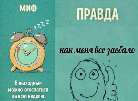 МИФ ПРАВДА В выходные можно отоспаться за всю неделю.